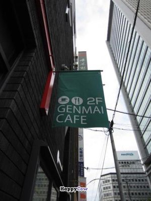 Genmai Cafe sign. at Genmai Cafe in Osaka