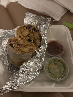 Vegan breakfast burritoos  at Alchemist Coffee - West End in Boise