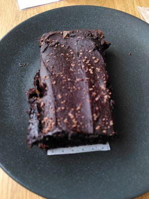 Chocolate brownie (January 2025) at Turned Wood Café in Shrewsbury
