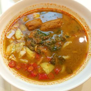 laksa at Loving Hut in Medan