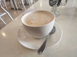 Almond milk at Loving Hut in Medan