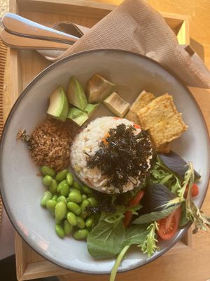 Rice bowl   at Jing Si Books & Cafe  in Salisbury