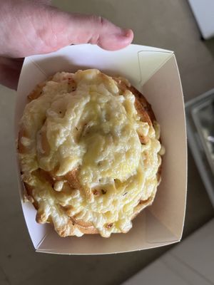 Cheese and garlic scroll  at Jing Si Books & Cafe  in Salisbury