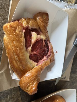 Berry and custard danish   at Jing Si Books & Cafe  in Salisbury