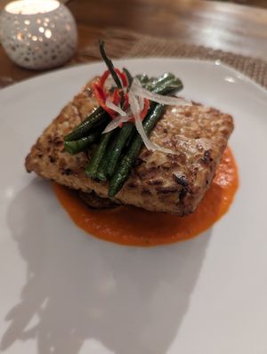 Tempe with potatoes 🥰 at Wild Vegan in Ubud