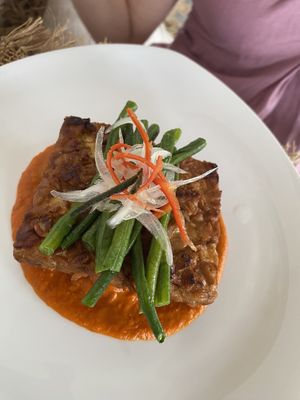Tempeh Potato Steaks   at Wild Vegan in Ubud