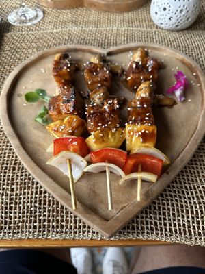 Fire Grilled-BBQ Tofu and Vegetables  at Wild Vegan in Ubud