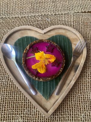 Dragonfruit tart   at Wild Vegan in Ubud