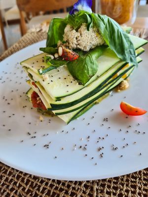 Raw lasagna at Wild Vegan in Ubud