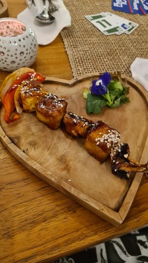 Tofu skewer at Wild Vegan in Ubud