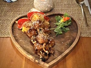 Protein skewers  at Wild Vegan in Ubud