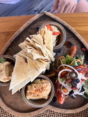 Hummus trio  at Wild Vegan in Ubud