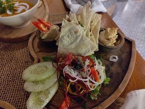 Hummus trio at Wild Vegan in Ubud