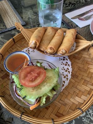 Vegetable spring rolls   at Patthaya Thai in Viana Do Castelo