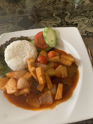 Sweet and sour tofu   at Patthaya Thai in Viana Do Castelo