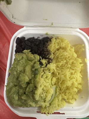 Rice & beans no sour cream  at Funcho's Fajita Grill in Westhampton Beach