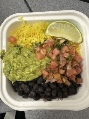 Rice & beans (comes with taco truck) no crema  at Funcho's Fajita Grill in Westhampton Beach