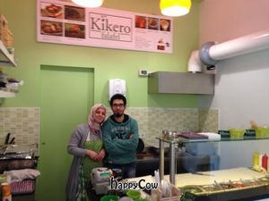 Friendly staff at Kikero Falafel in Istanbul