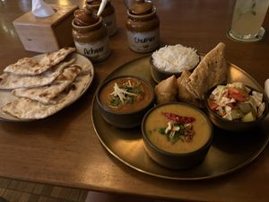 Vegetarian sample menu made vegan   at High on Chai in Koh Tao