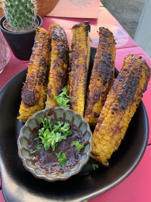 Mole glazed corn ribs    at Mexcalli in Ghent