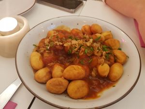 Fried gnocchi at Pastan Barcelona in Barcelona