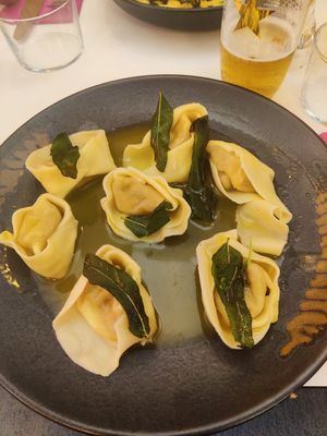 Pumpkin sage ravioli (smooth operator) at Pastan Barcelona in Barcelona