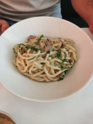 Pasta carbonara at Pastan Barcelona in Barcelona