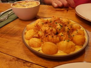 Cheese loaded gnocchi at Pastan Barcelona in Barcelona