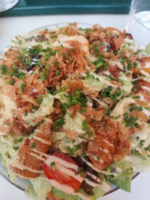 Salad cesar at Pastan Barcelona in Barcelona