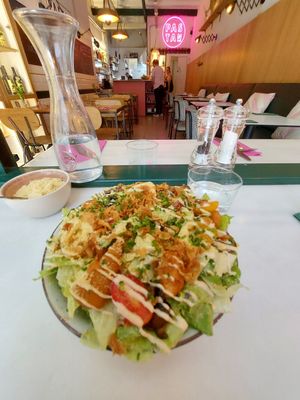 Salad cesar at Pastan Barcelona in Barcelona