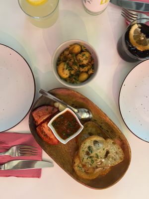 Tapas table   at Pastan Barcelona in Barcelona