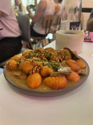 Gnocchi with mushroom sauce   at Pastan Barcelona in Barcelona