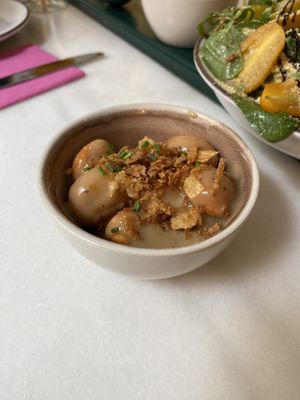 Gnocchi tapas with pepper sauce  at Pastan Barcelona in Barcelona