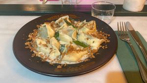 spinach tortellini was amazing  at Pastan Barcelona in Barcelona