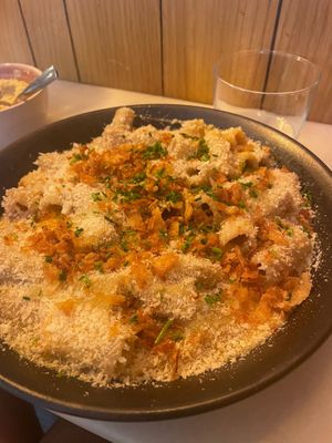 mac n cheese - wasnt my favorite  at Pastan Barcelona in Barcelona