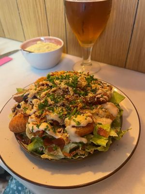 ceaser salad tapas  at Pastan Barcelona in Barcelona