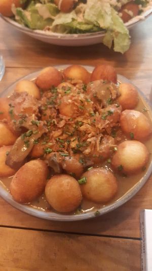 Fried gnocchi starter at Pastan Barcelona in Barcelona