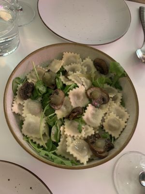 Mini ravioli starter  at Pastan Barcelona in Barcelona