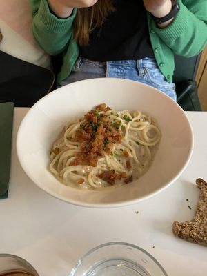 Carbonara pastas  at Pastan Barcelona in Barcelona