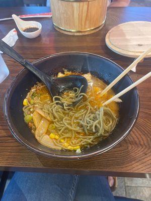 Spicy Creamy Vegan Ramen is amazing!  at Sasuke Ramen House in Rapid City