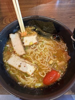 Vegan spicy creamy ramen   at Sasuke Ramen House in Rapid City