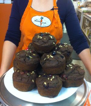 Fresh Muffins!  Gluten-free, sugar-free and vegan! at The Bleeding Carrot in Owen Sound