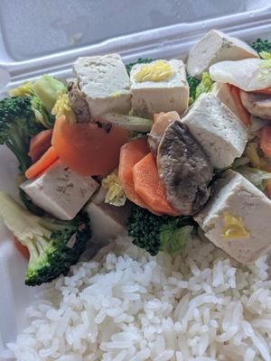 Steamed veggies and tofu. at Miss Saigon in Tucson