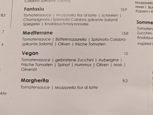 Vegan pizza at Martinerhof's Brauhotel in St Martin In Passeier