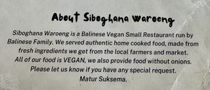   at Siboghana Waroeng in Ubud