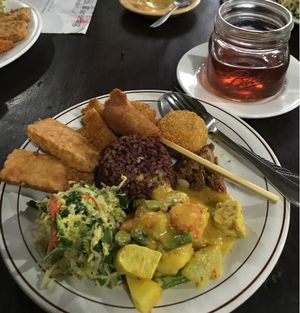 Nasi campur so delicious  at Siboghana Waroeng in Ubud
