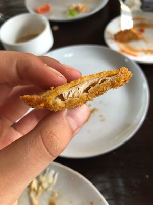 Reallllllly good fried mushrooms (with sweet chili sauce) 20k at Siboghana Waroeng in Ubud