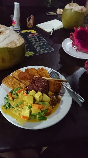 Beautiful plating at Siboghana Waroeng in Ubud