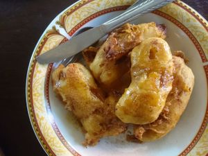 crispy fried banana at Siboghana Waroeng in Ubud
