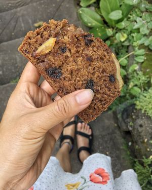 Banana cake at Siboghana Waroeng in Ubud